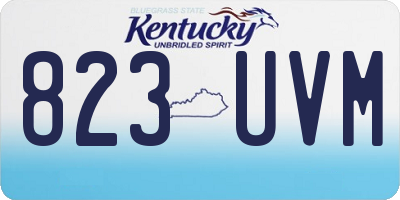 KY license plate 823UVM