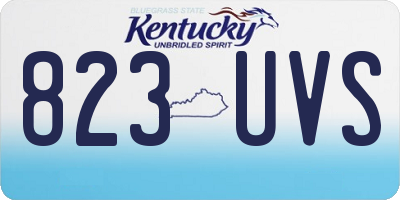 KY license plate 823UVS