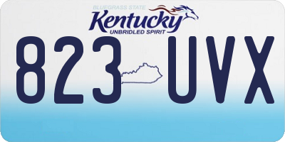 KY license plate 823UVX