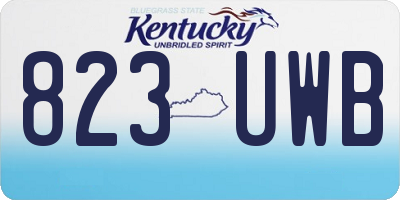 KY license plate 823UWB