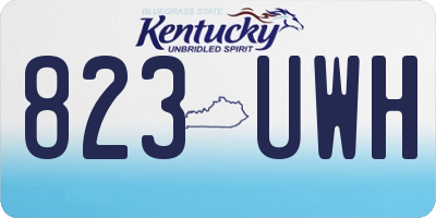 KY license plate 823UWH
