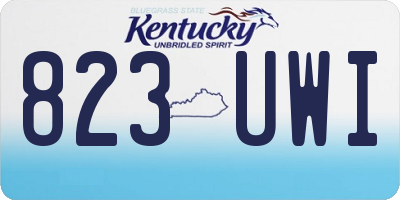 KY license plate 823UWI