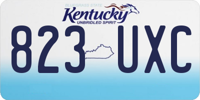 KY license plate 823UXC