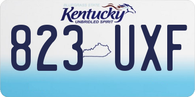 KY license plate 823UXF