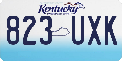 KY license plate 823UXK
