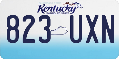 KY license plate 823UXN
