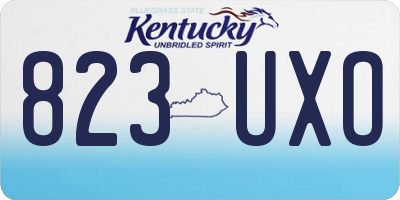 KY license plate 823UXO