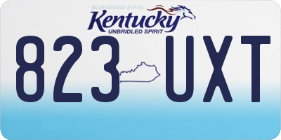 KY license plate 823UXT