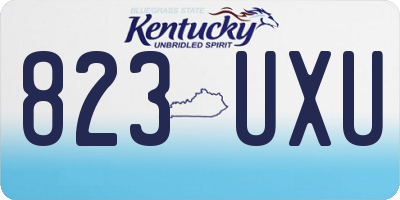 KY license plate 823UXU