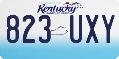 KY license plate 823UXY