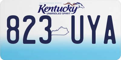 KY license plate 823UYA