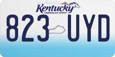 KY license plate 823UYD