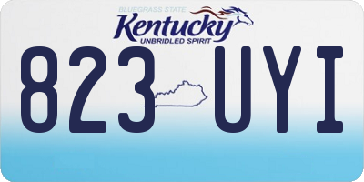 KY license plate 823UYI