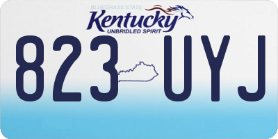 KY license plate 823UYJ