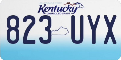 KY license plate 823UYX