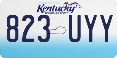KY license plate 823UYY
