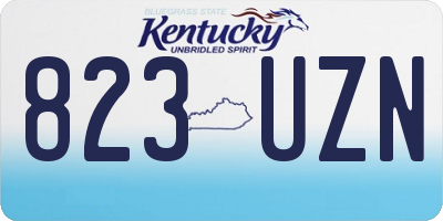 KY license plate 823UZN