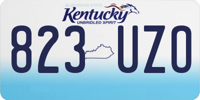 KY license plate 823UZO