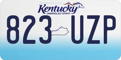 KY license plate 823UZP