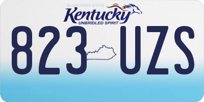 KY license plate 823UZS