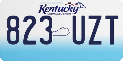KY license plate 823UZT