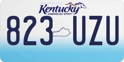 KY license plate 823UZU