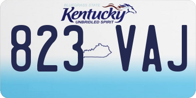 KY license plate 823VAJ