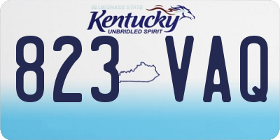 KY license plate 823VAQ