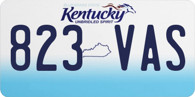 KY license plate 823VAS
