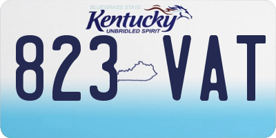 KY license plate 823VAT