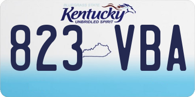 KY license plate 823VBA