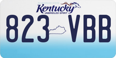 KY license plate 823VBB
