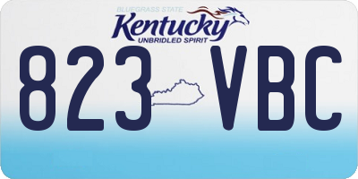 KY license plate 823VBC