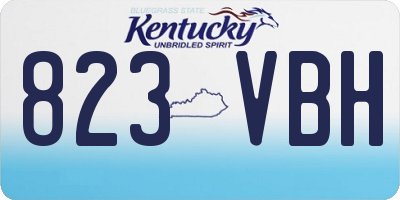 KY license plate 823VBH