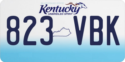 KY license plate 823VBK