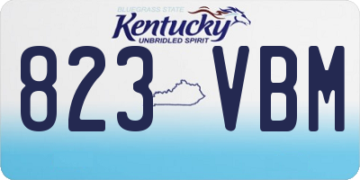 KY license plate 823VBM