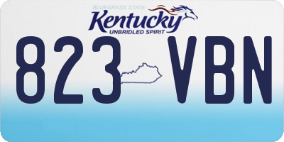 KY license plate 823VBN