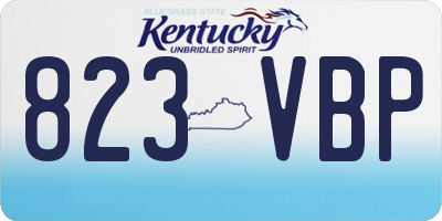 KY license plate 823VBP
