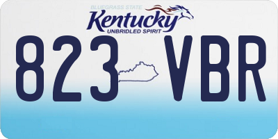 KY license plate 823VBR