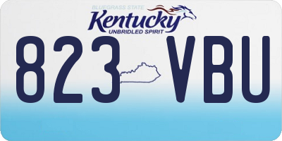 KY license plate 823VBU