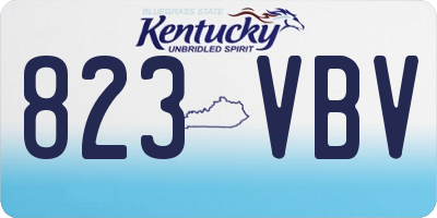 KY license plate 823VBV