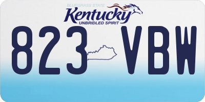 KY license plate 823VBW
