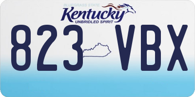 KY license plate 823VBX