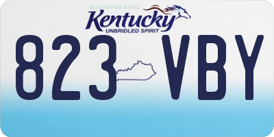 KY license plate 823VBY
