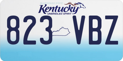 KY license plate 823VBZ