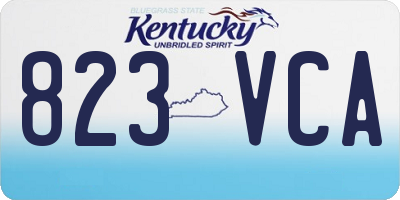 KY license plate 823VCA