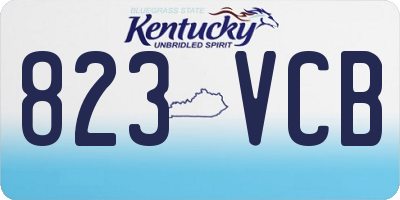 KY license plate 823VCB