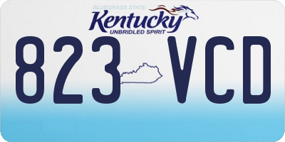 KY license plate 823VCD