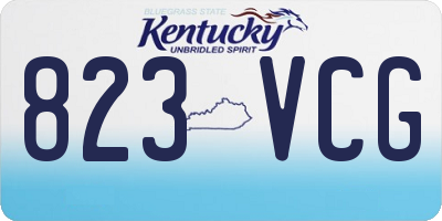 KY license plate 823VCG