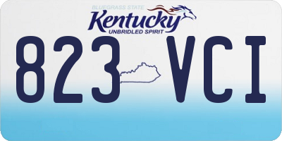 KY license plate 823VCI